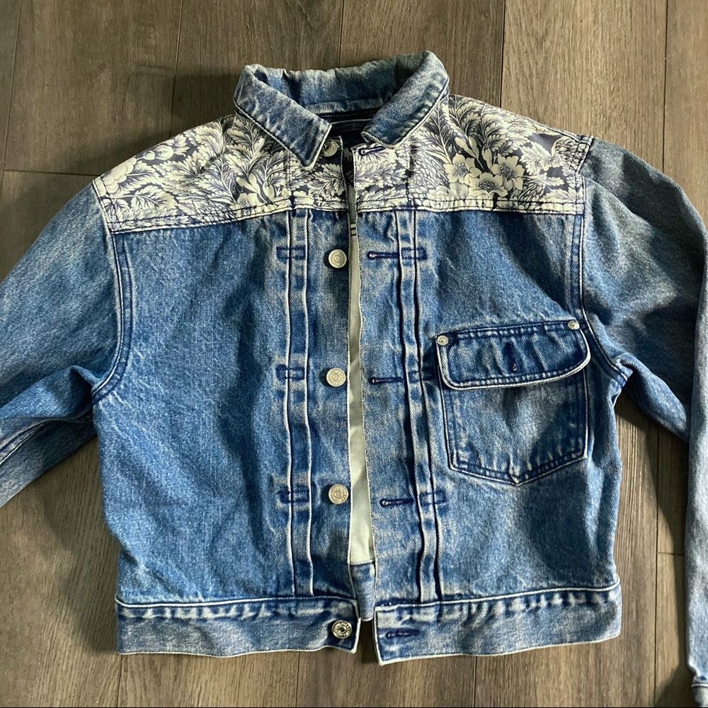 Vintage Ralph Lauren Denim Floral Print Jacket